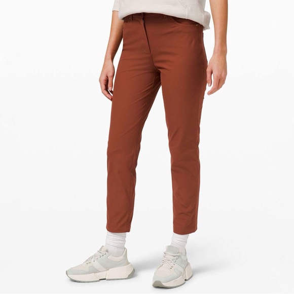 NWT Lululemon City Sleek 5 Pocket 7/8 Pant in Dark Terracotta - Picture 1 of 11